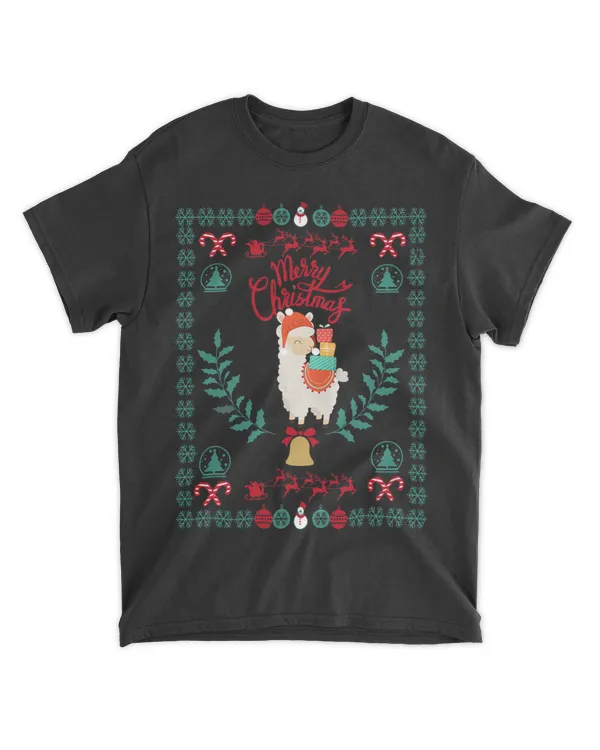 Ugly Christmas Sweater LLama Funny Holiday