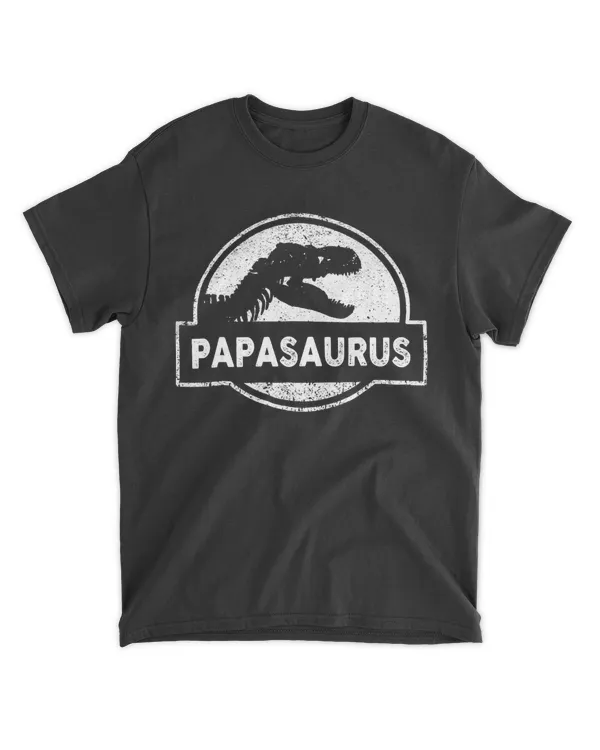 Mens Jurassic Papasaurus Rex Dinosaur Tee for Dad, Papa, Father,