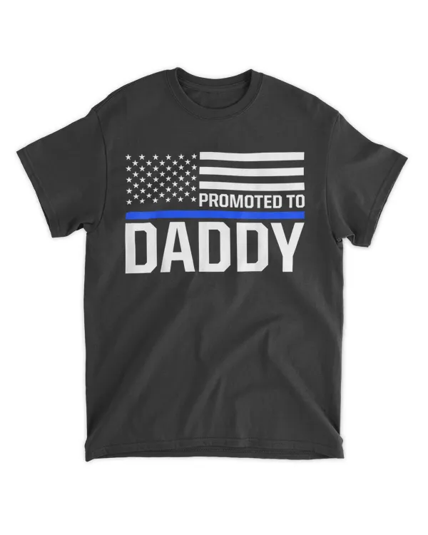 Mens New First Time Dad to Be Police Law Enforcement Daddy T Shirt