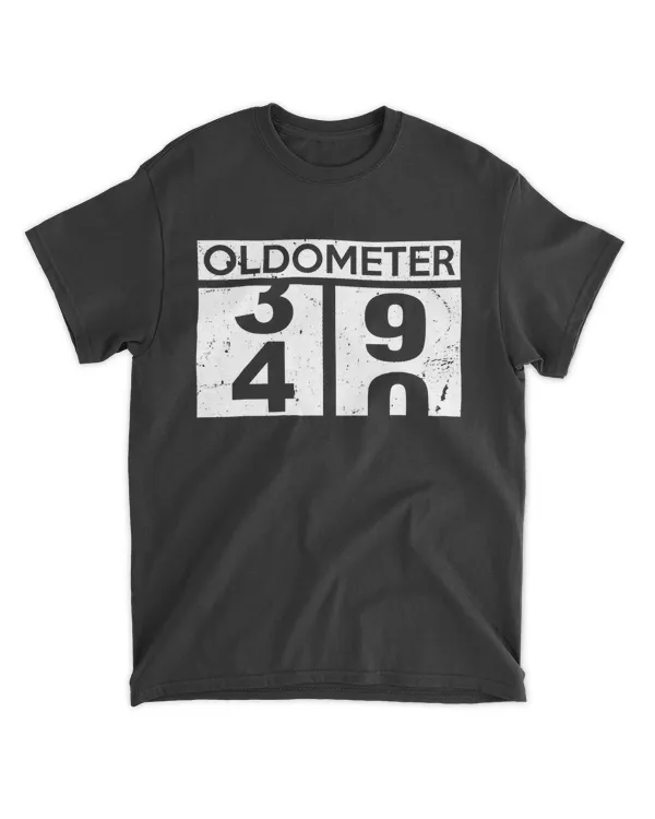 Mens Oldometer 39 40 40th Birthday Funny Men Dad Father Gifts T Shirt