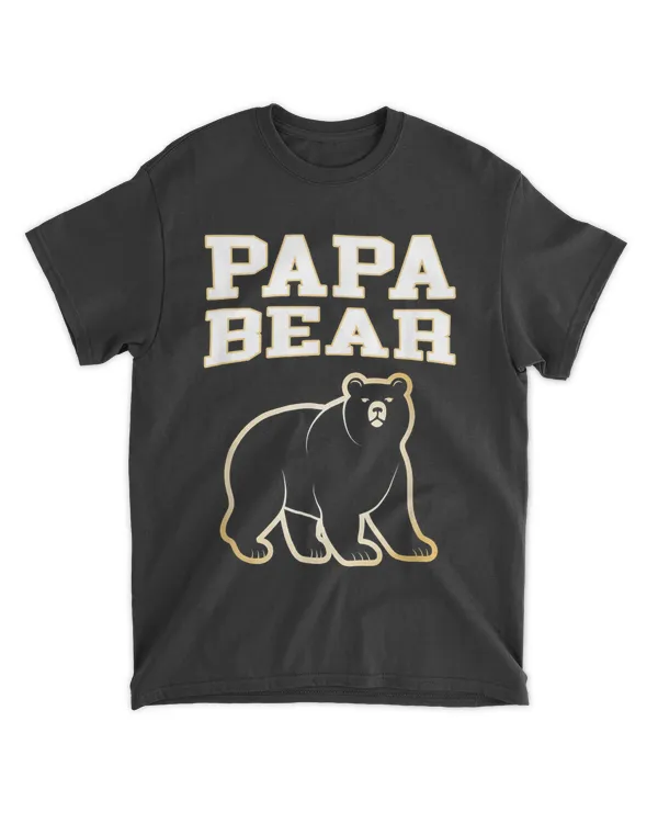 Mens Papa Bear Cool Funny Matching Family Dad Gift for Dads Men T Shirt