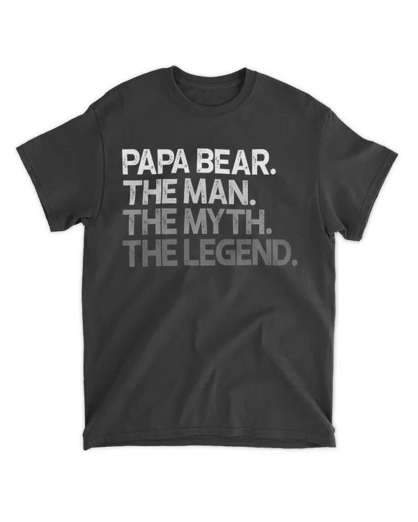Mens Papa Bear Shirt Gift For Dads  amp  Fathers The Man Myth Legend Premium T Shirt