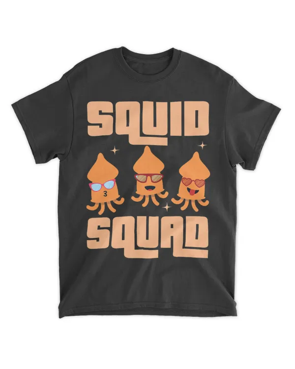 Cute And Cool Squid Squad Family Seafood Lovers gift