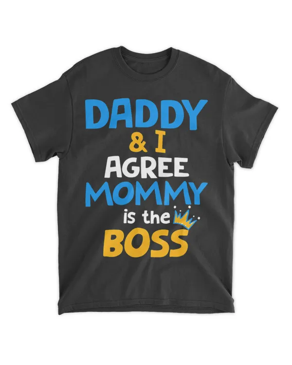 Daddy 2I Agree Mommy Is The Boss Mothers Day Novelty Pun 21