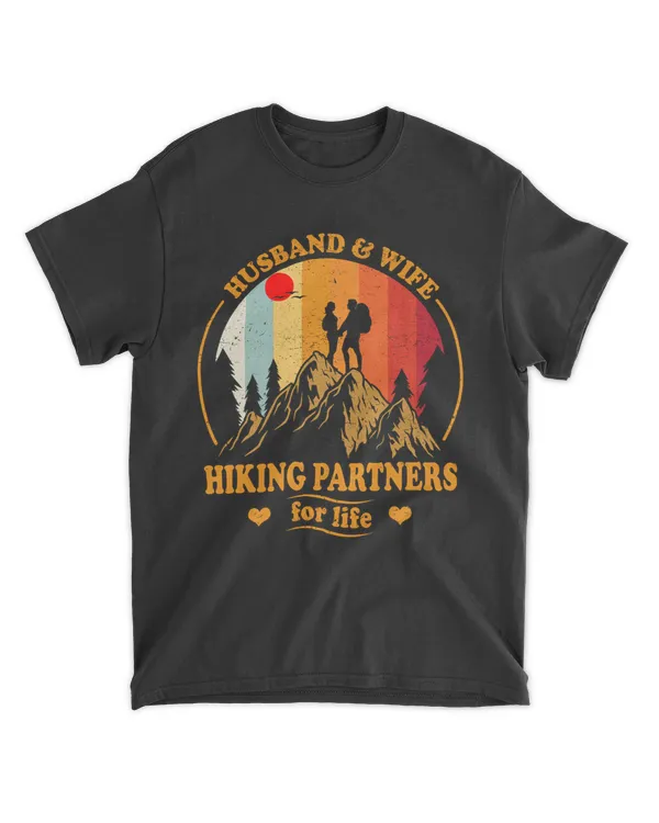 Husband & Wife Hiking Partners For Life T-Shirt