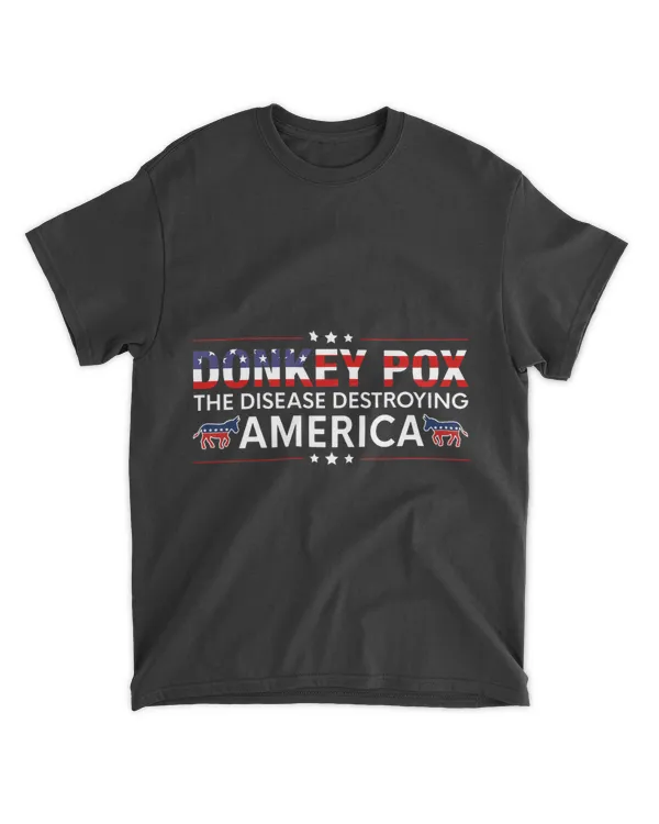 Donkey Pox The Disease Destroying America USA Flag Funny 22 9