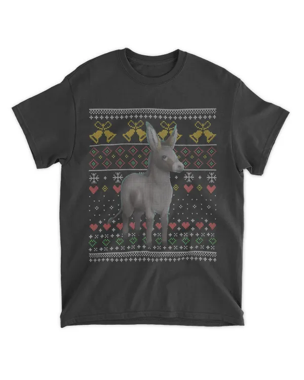 Donkey Ugly Christmas Pattern XMas Holiday Cute
