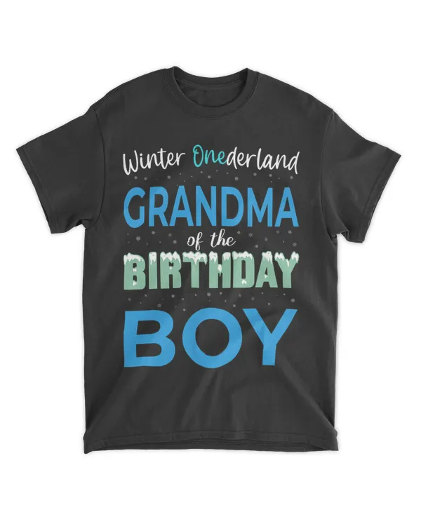 Grandma Of The Birthday Boy Shirt Winter Onederland Family
