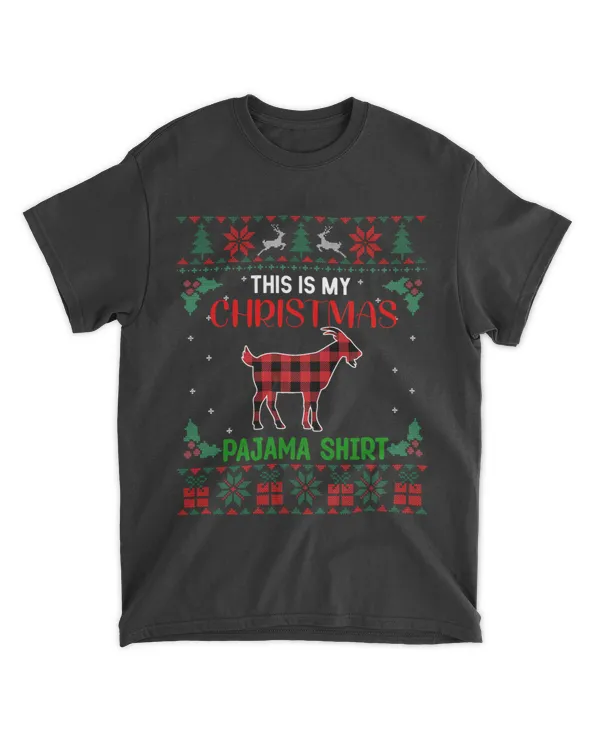 Funny Goat Lover This Is My Christmas Pajama Ugly Christmas