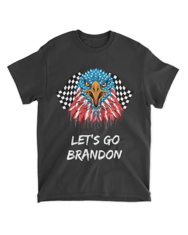 Lets Go Biden or Brandon American Flag Eagle