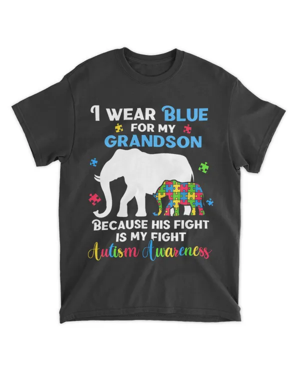 Autism Awareness Grandpa Grandma Shirts Autistic Elephant