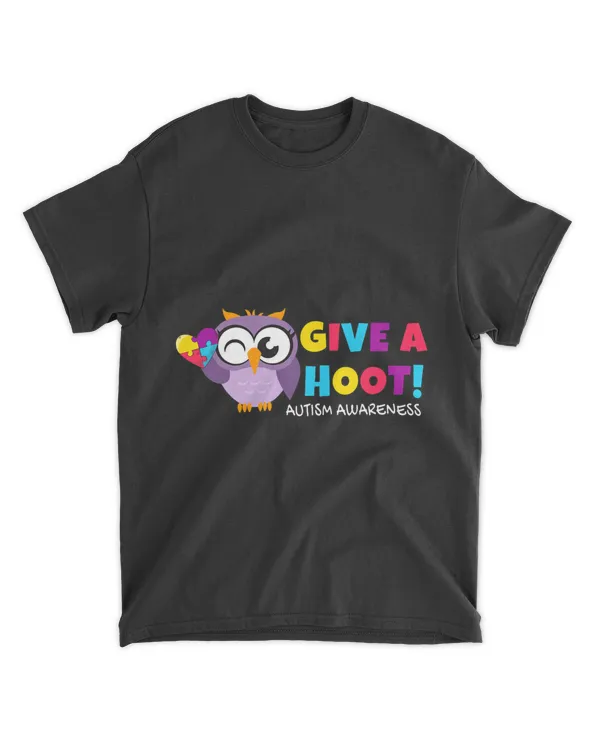 Autism Owl Autism Awareness Shirt Give a hoot