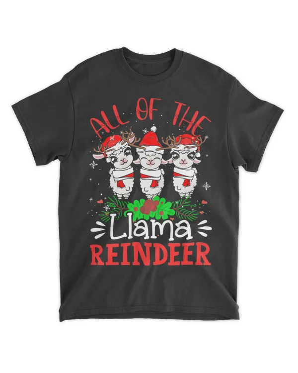 All Of The Llama Reindeer Funny Christmas