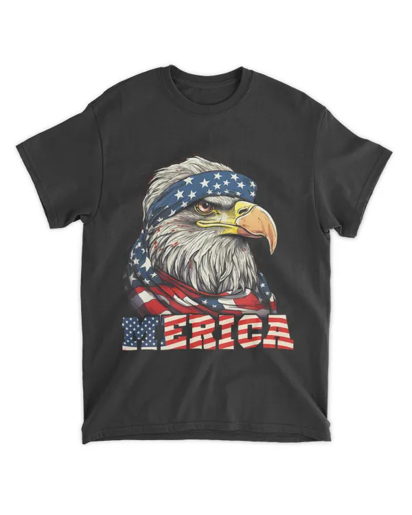 Merica USA American Flag 4th of July Patriotic Eagle Freedom