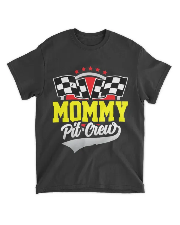 Mommy Pit Crew for Racing Party Team Mom Costume Dark