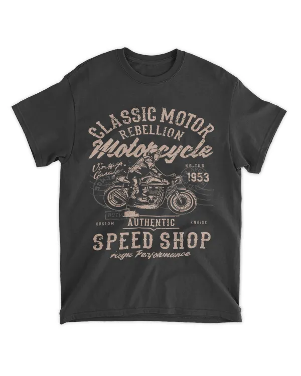 Motorcycle Retro Vintage Distressed Biker Rider Motorcyclist