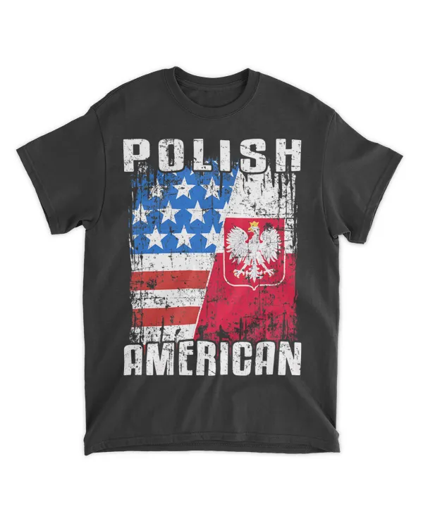 Polish American Flag Poland Usa Polska Eagle