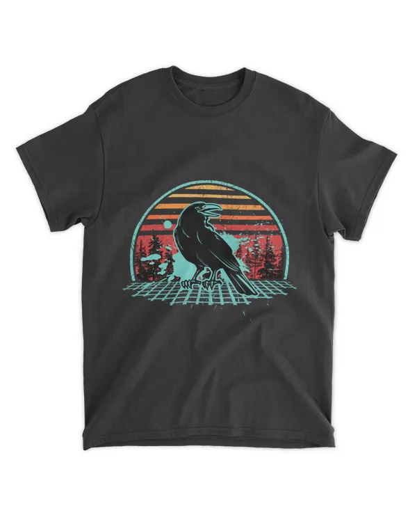 Raven Retro Vintage Crow Bird
