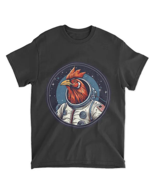 Funny Chicken Astronaut in Outer Space Poultry Farming Lover