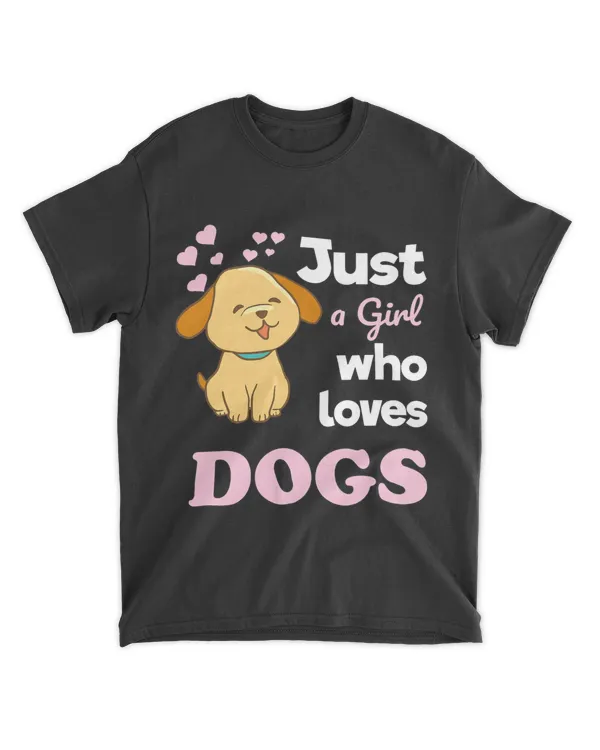 Girls Dog Lover Just a Girl Who Loves Dogs
