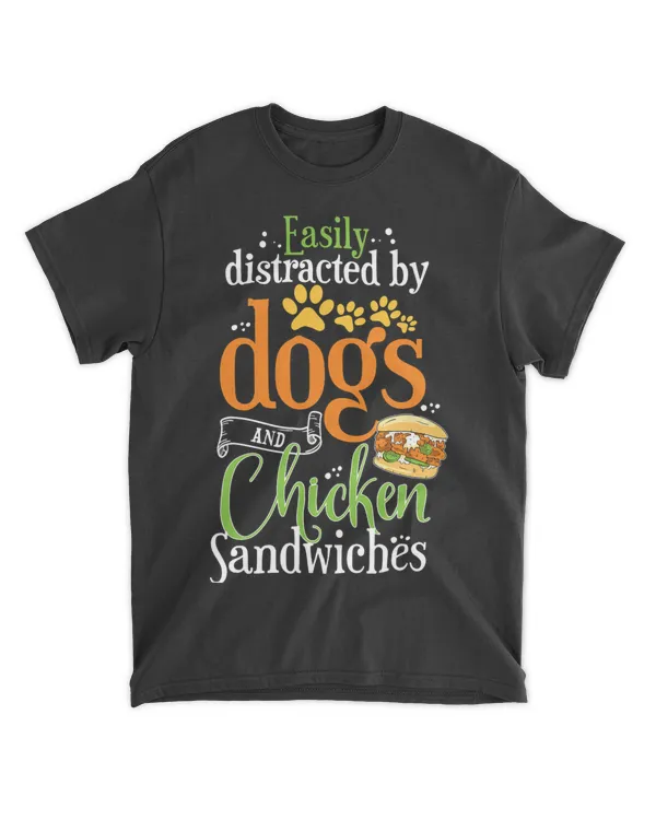 Funny Chicken Sandwich Shirt Dogs and Chicken Burger