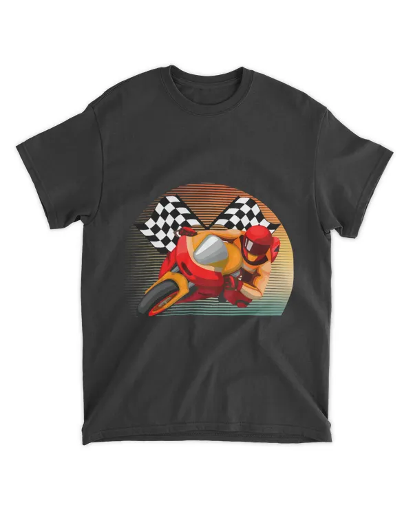 Vintage Retro Style Motorbike Moto GP Sport Racing Fan