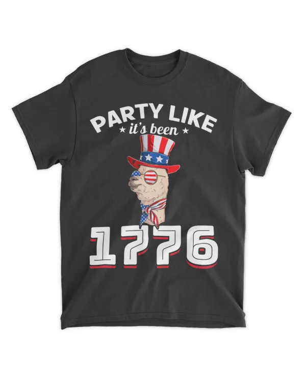 Funny Llama 4th of July Party Like Its Been 1776
