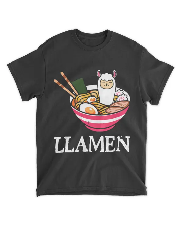 Funny Llamen Japanese Noodles Ramen Kawaii I Love Llamen