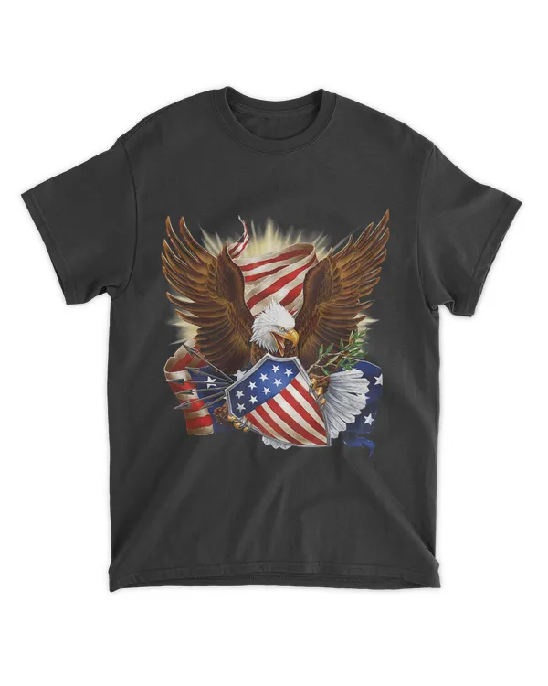 United States Army Bald Eagle and Flag
