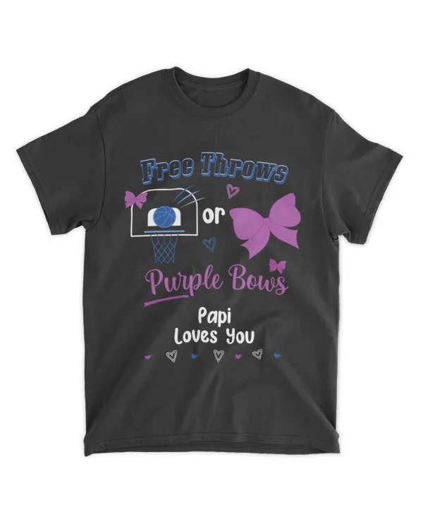 Mens Free Throws Or Purple Bows Papi Loves You Gender Reveal
