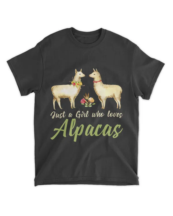 Just a Girl who loves Alpacas Clothes Funny Cute Alpaca