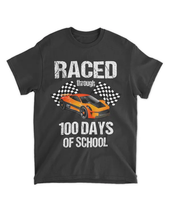 100 Days of School Racing Race Car Boys Teacher Student