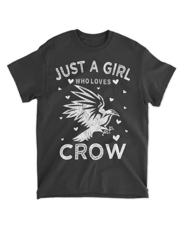 Crow Bird Lover Women Tee Just A Girl Who Loves Crows