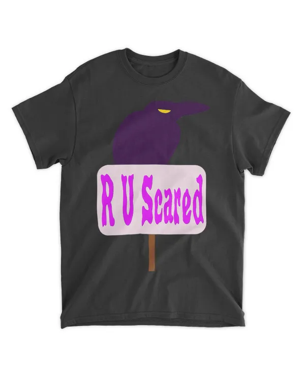 R U Scared Halloween Crow Sign