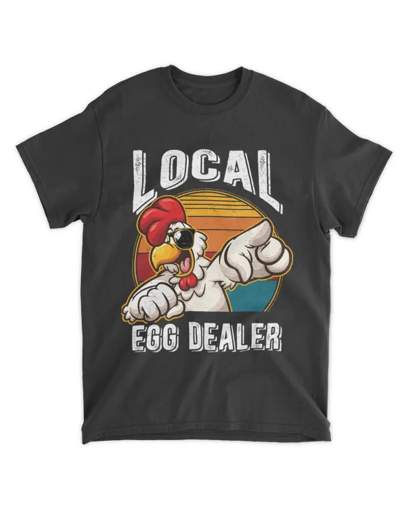 Local Egg Dealer Funny Chicken Wearing Sunglasses