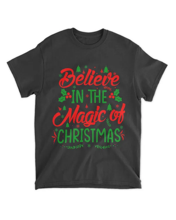 Funny Vintage Believe In The Magic Of Christmas