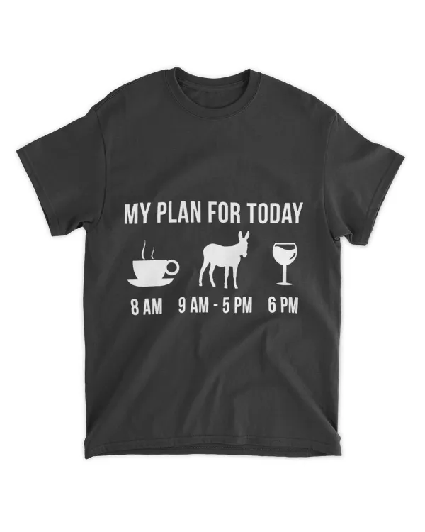 Funny Donkey Farmer My Plan For Today