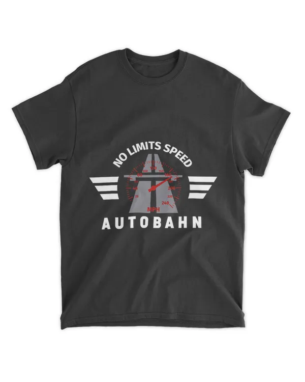 German Autobahn Tshirt Highway No Speed Limit Racing