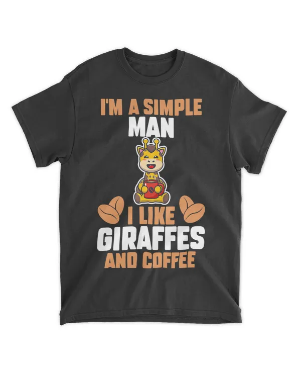 Giraffe Lover Mens Im a simple Man i like Giraffes and Coffee