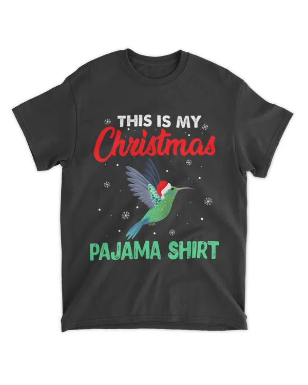 This Is My Christmas Pajama Shirt Santa Hat Bird Xmas Party