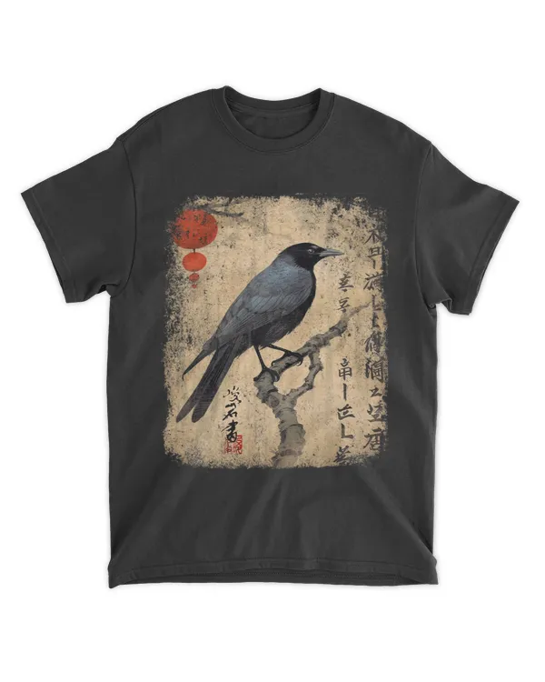 Japanese Art Woodblock Art Print Crow Kyosai raven