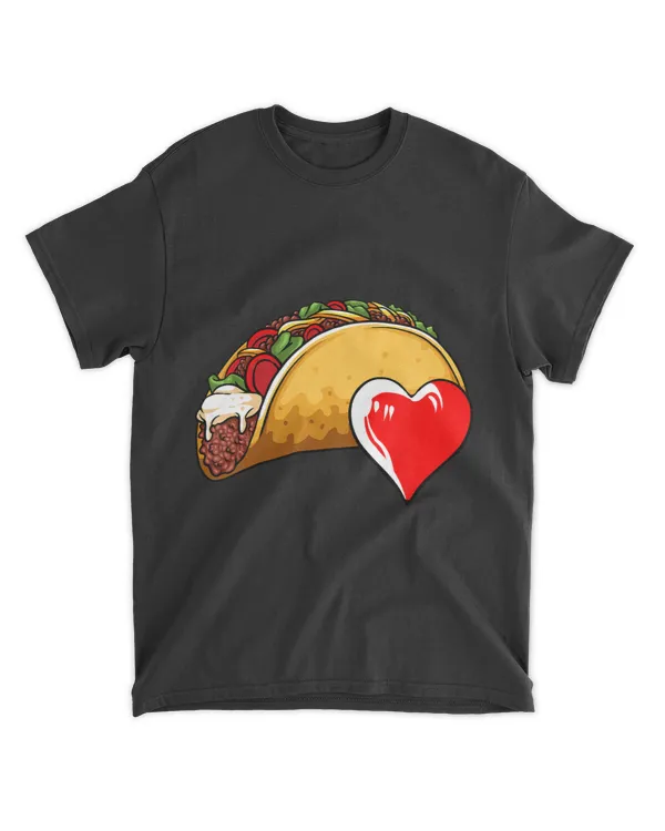 Kids Heart Taco Valentines Day Cute Mexican Food Love Foodie Chef