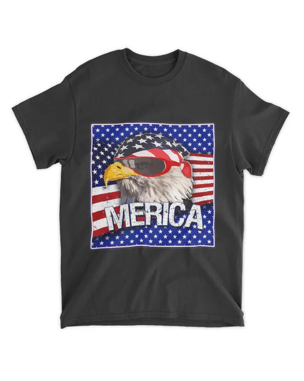 Funny Merica Bald Eagle USA American Flag 2Sunglasses Gift