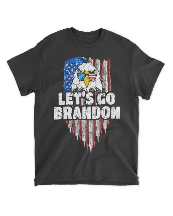Lets Go Brandon American Flag with Bald Eagle