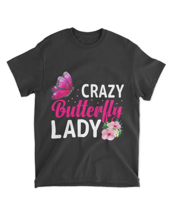 Womens Crazy Butterfly Lady 2Funny Monarch Butterfly Lover Women