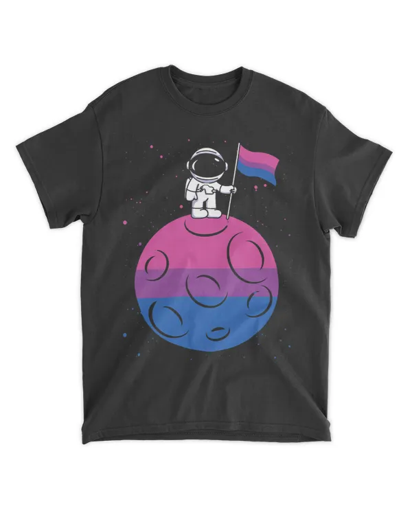 LGBT Pride Astronaut In Space Moon Bisexual Flag Bi Space Ally LGBT
