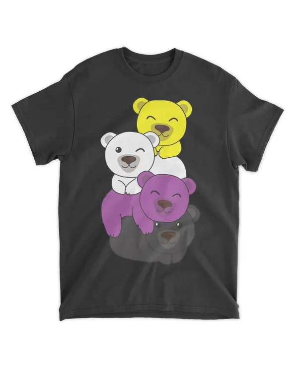 LGBT Pride Nonbinary Flag Pile Pride LGBTQ Bear cute Nonbinary bear