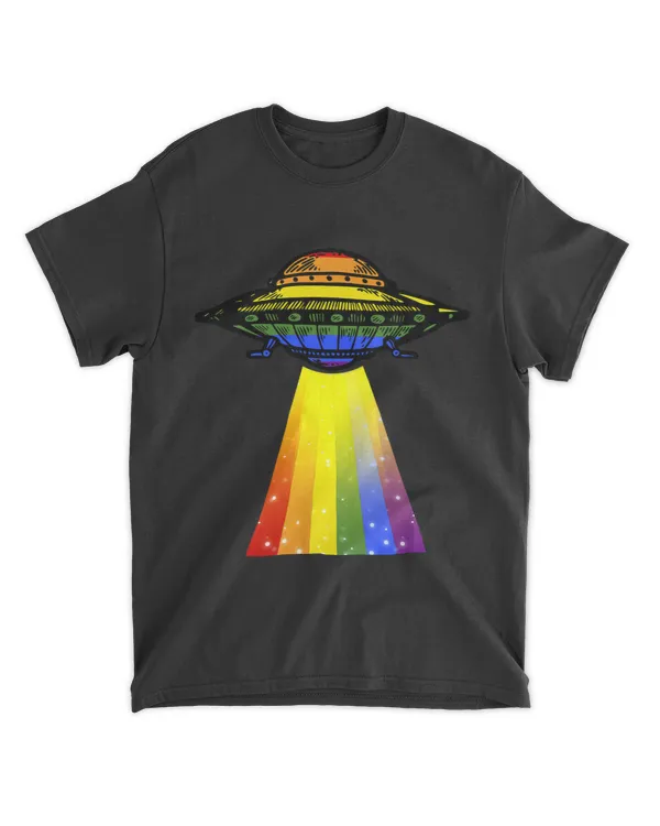LGBT Pride UFO Alien Gay Pride Rainbow Spaceship Abduction Funny LGBT