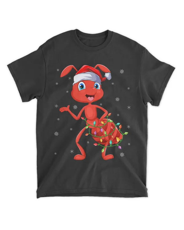 Ant Insects Xmas Lighting Matching Santa Hat Ant Christmas