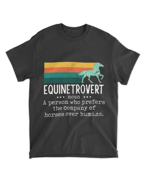 EQUINETROVERT Horse Lover Equestrian Rider Funny Sarcastic